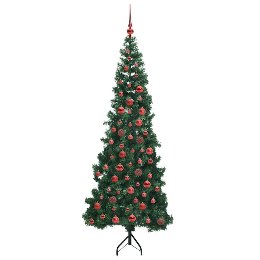 Kampinis dirbtinis Kalėdų medis Žalia 180 cm PVC ir metalas