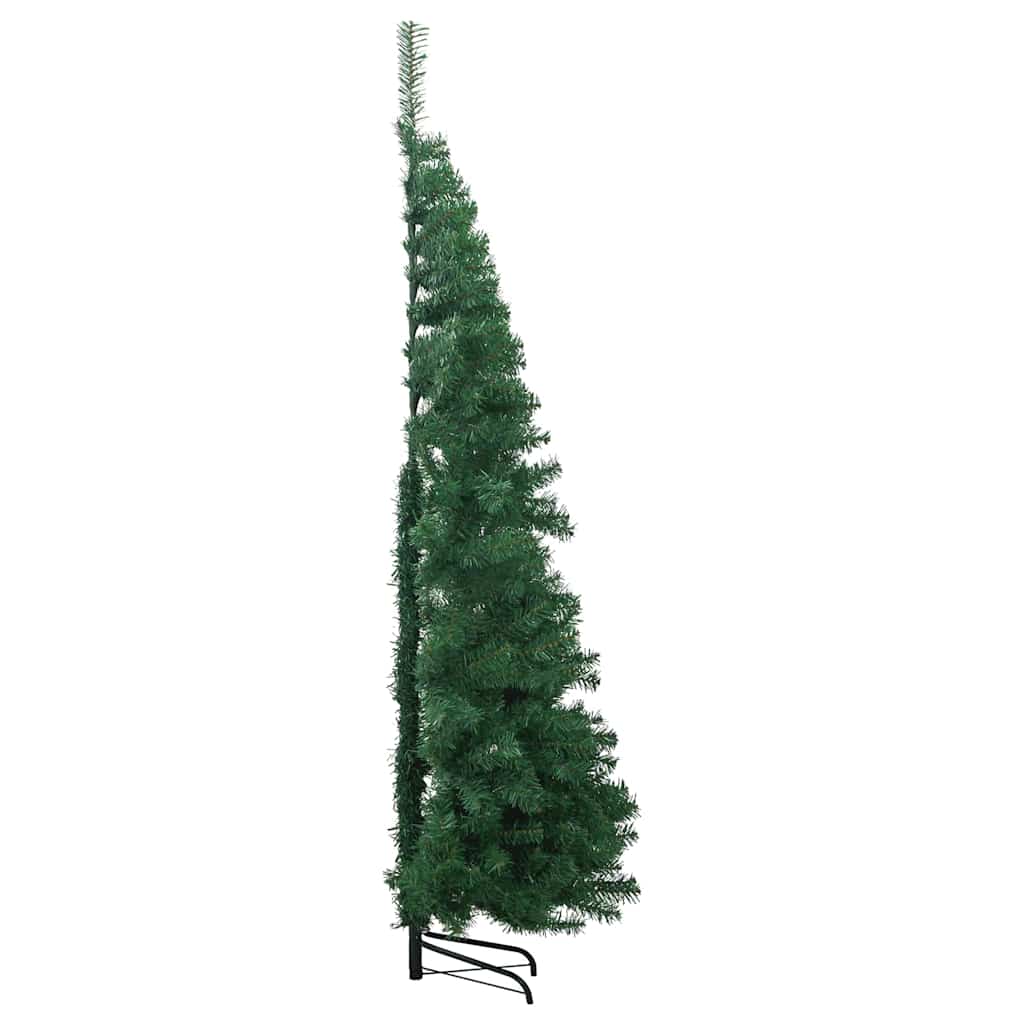 Stūra mākslīgā Ziemassvētku egle zaļa 180 cm PVC un metāls