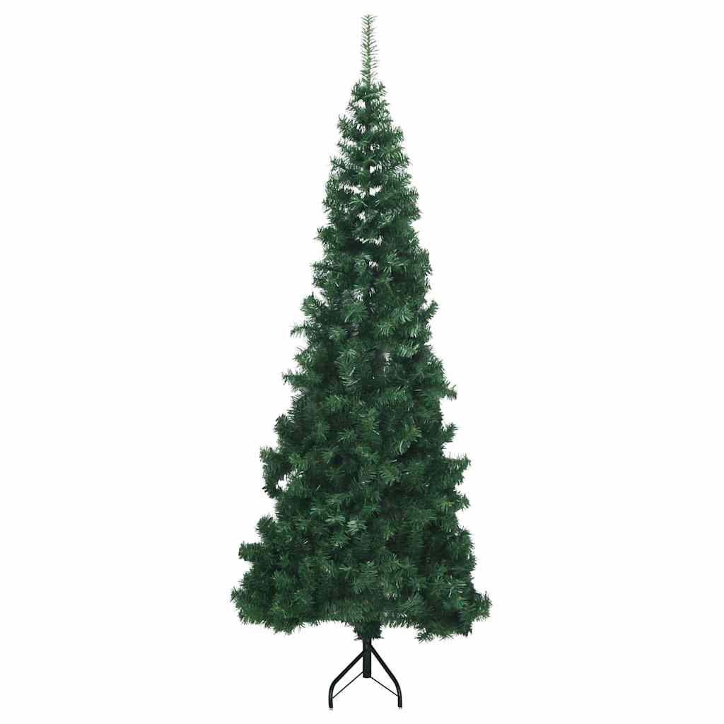 Stūra mākslīgā Ziemassvētku egle zaļa 180 cm PVC un metāls