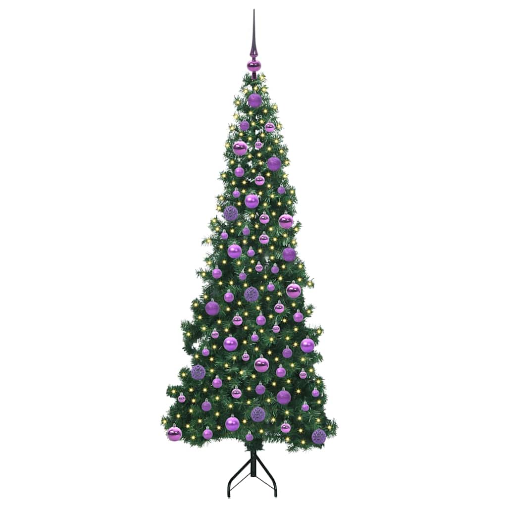 Kampinis dirbtinis Kalėdų medis Žalia 180 cm PVC ir metalas