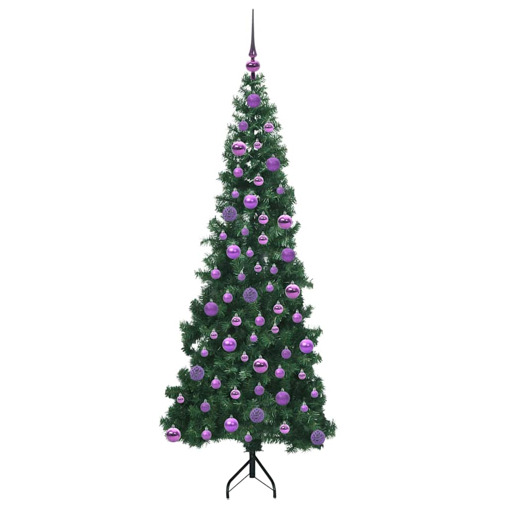 Kampinis dirbtinis Kalėdų medis Žalia 180 cm PVC ir metalas