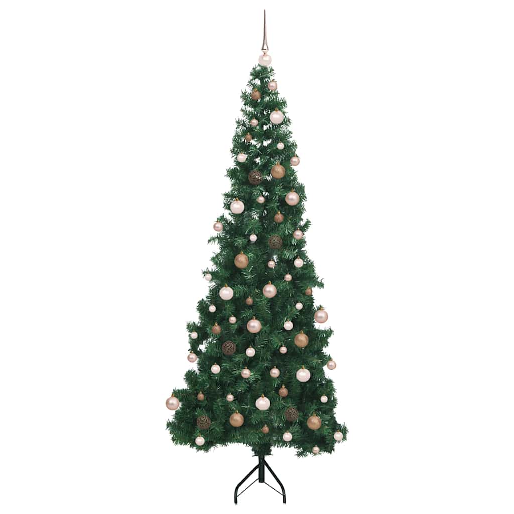 Kampinis dirbtinis Kalėdų medis Žalia 210 cm PVC ir metalas
