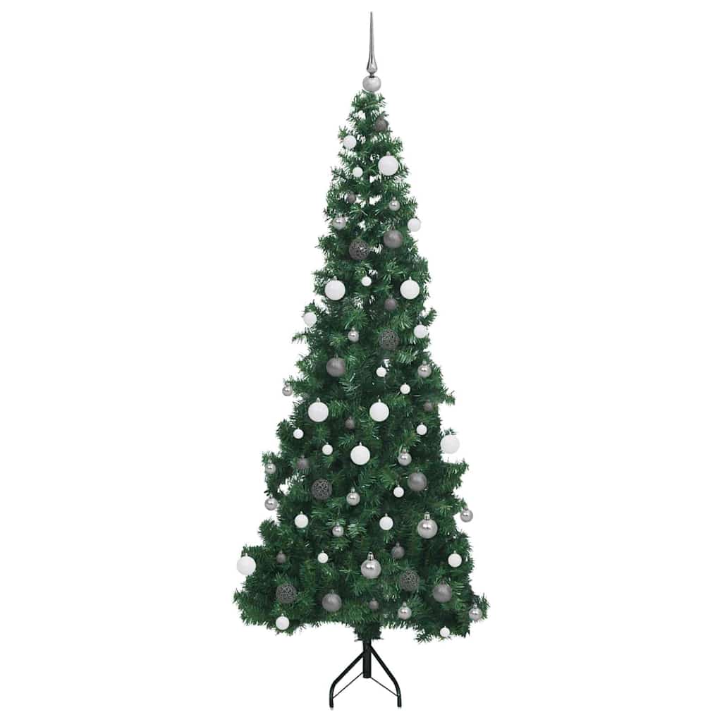 Kampinis dirbtinis Kalėdų medis Žalia 210 cm PVC ir metalas