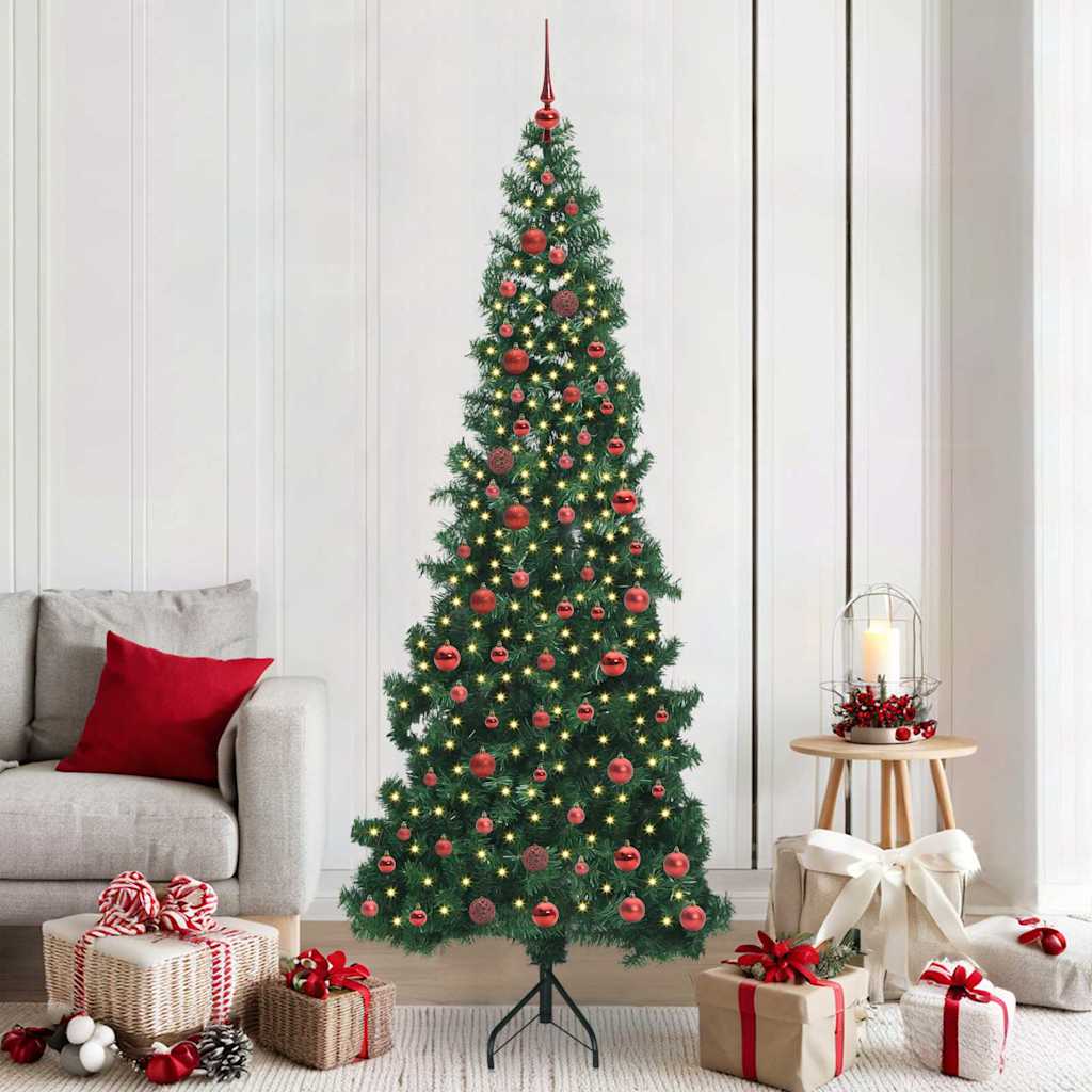 Kampinis dirbtinis Kalėdų medis Žalia 210 cm PVC ir metalas