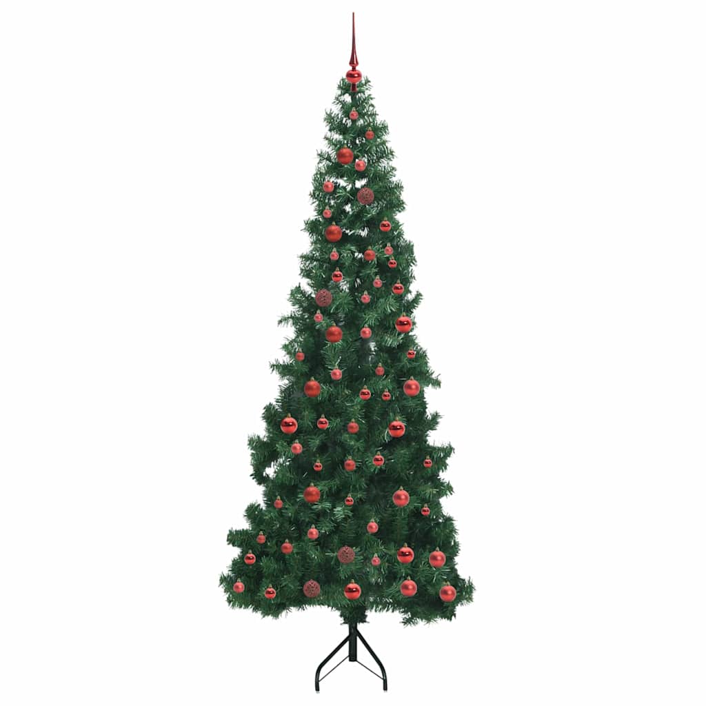 Kampinis dirbtinis Kalėdų medis Žalia 210 cm PVC ir metalas