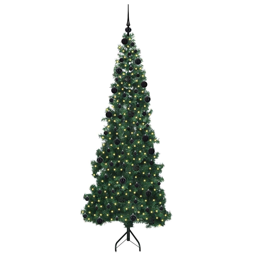 Kampinis dirbtinis Kalėdų medis Žalia 210 cm PVC ir metalas