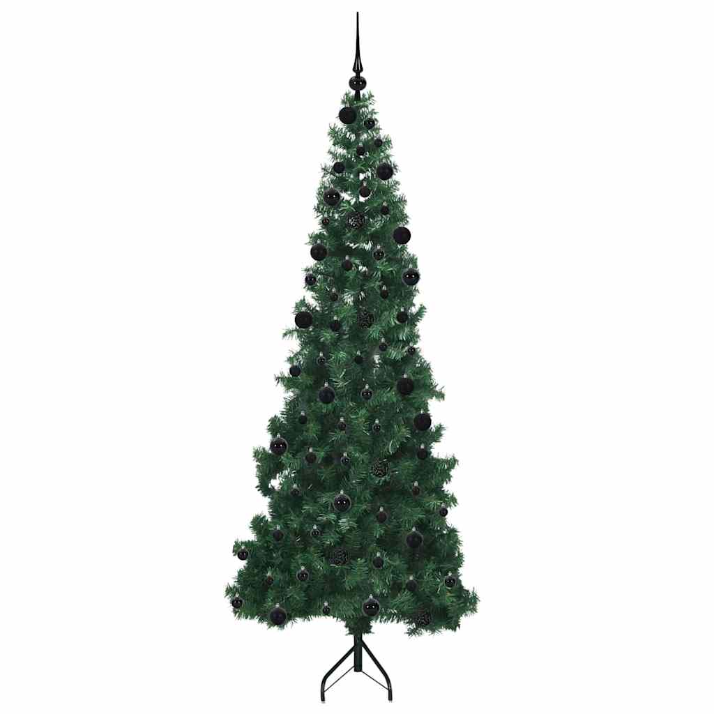 Kampinis dirbtinis Kalėdų medis Žalia 210 cm PVC ir metalas