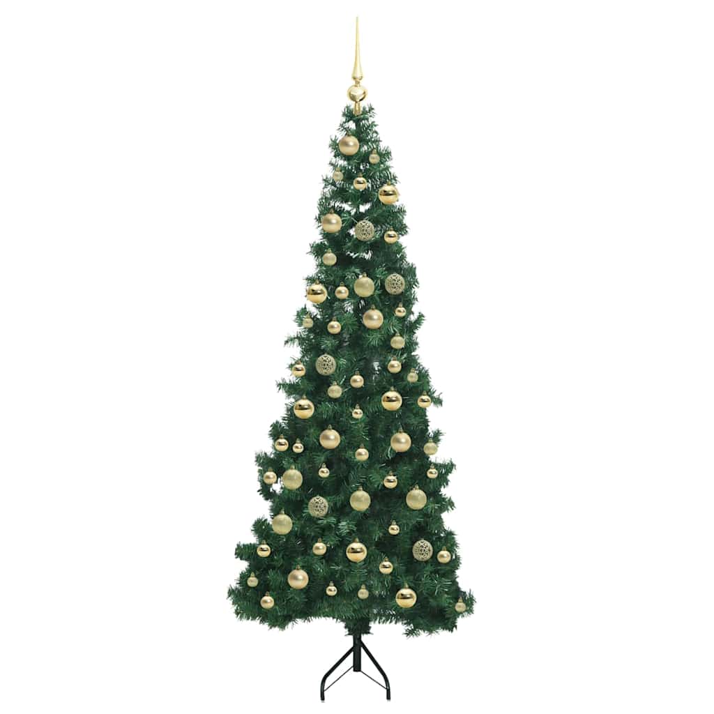 Kampinis dirbtinis Kalėdų medis Žalia 210 cm PVC ir metalas