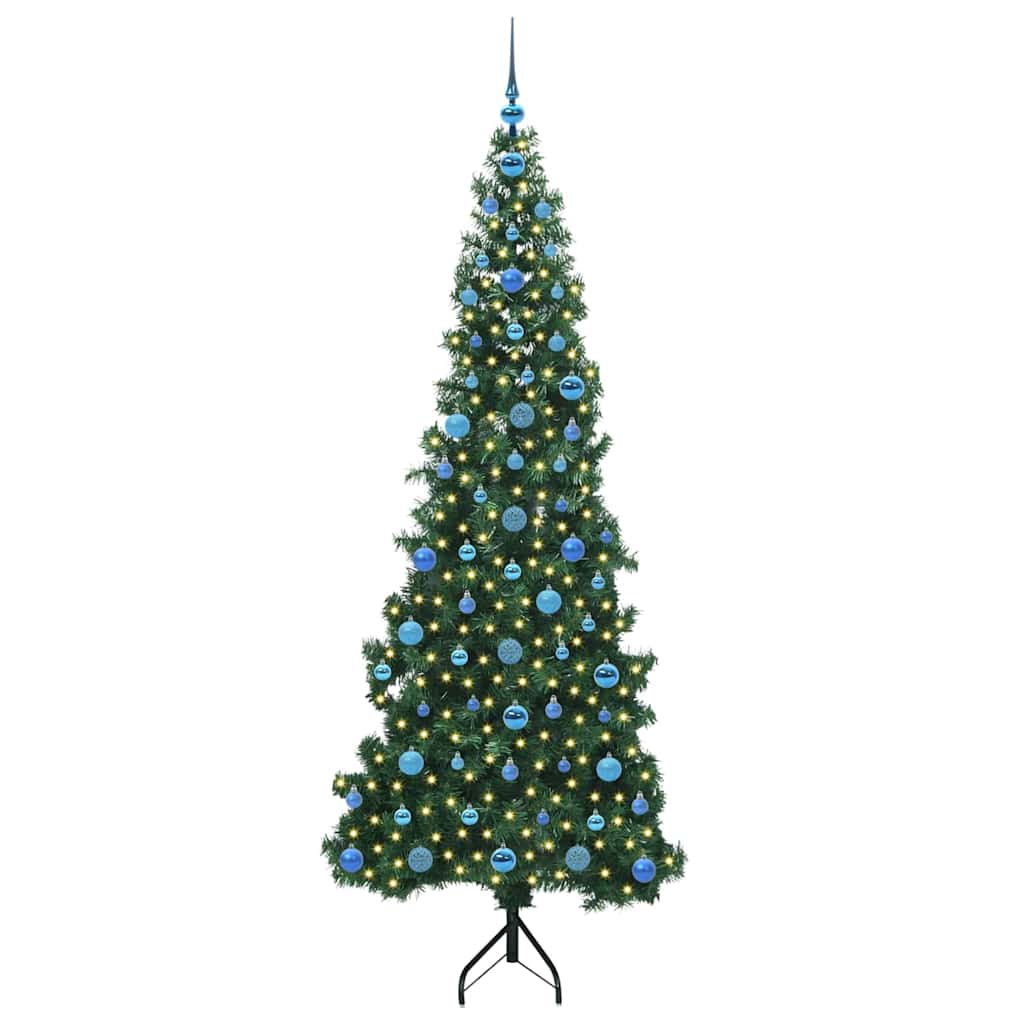Kampinis dirbtinis Kalėdų medis Žalia 210 cm PVC ir metalas