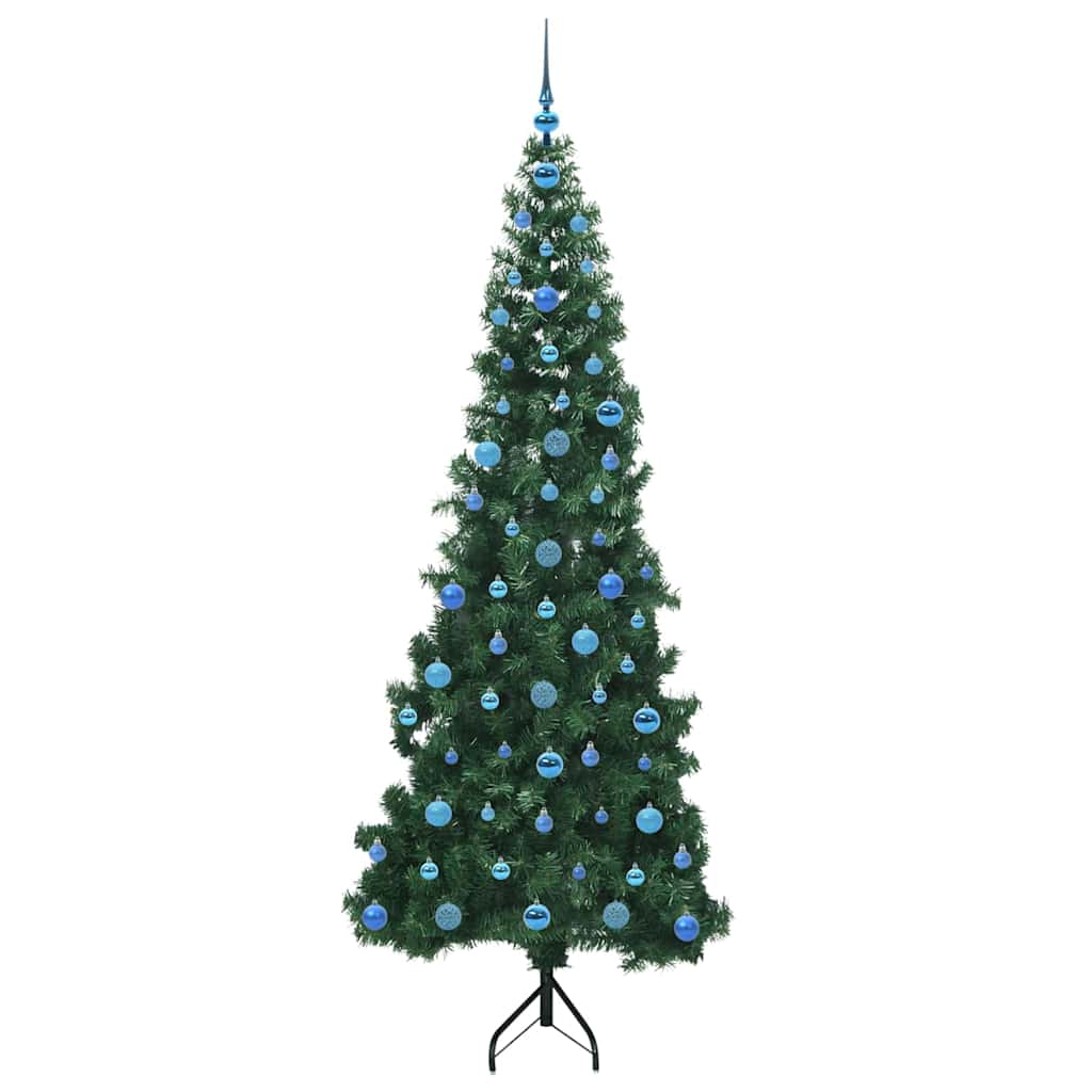 Kampinis dirbtinis Kalėdų medis Žalia 210 cm PVC ir metalas