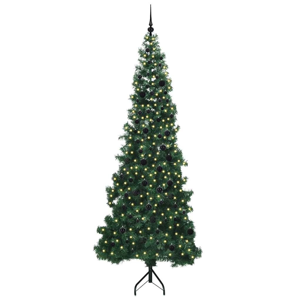 Kampinis dirbtinis Kalėdų medis Žalia 240 cm PVC ir metalas