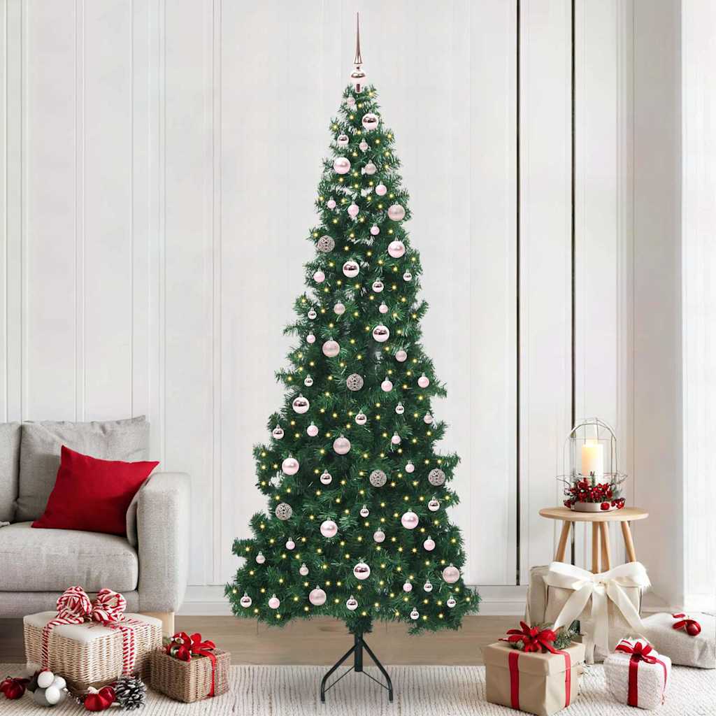 Kampinis dirbtinis Kalėdų medis Žalia 240 cm PVC ir metalas