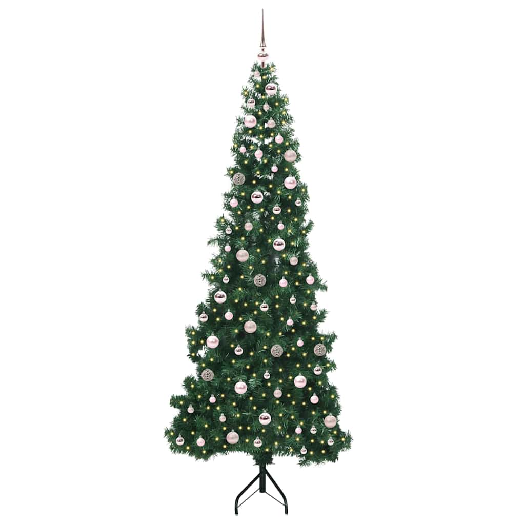 Kampinis dirbtinis Kalėdų medis Žalia 240 cm PVC ir metalas