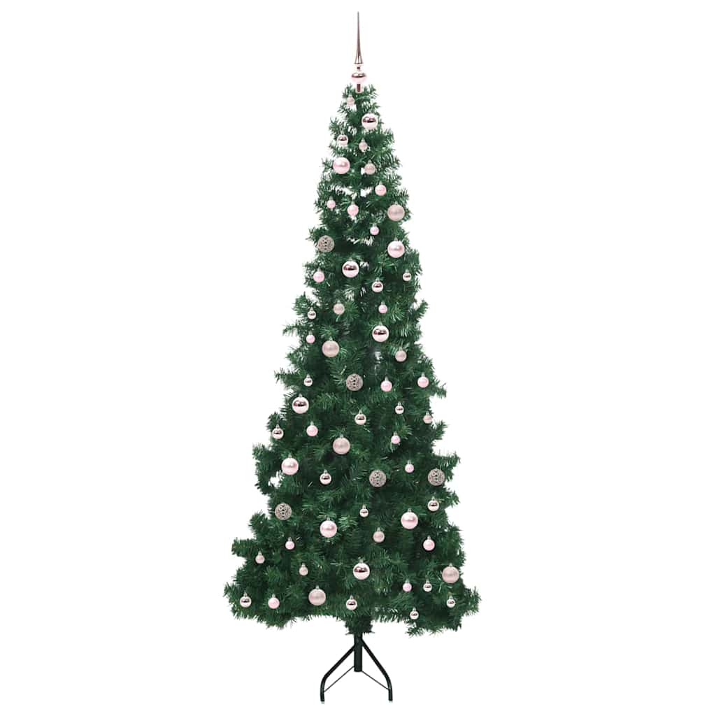 Kampinis dirbtinis Kalėdų medis Žalia 240 cm PVC ir metalas