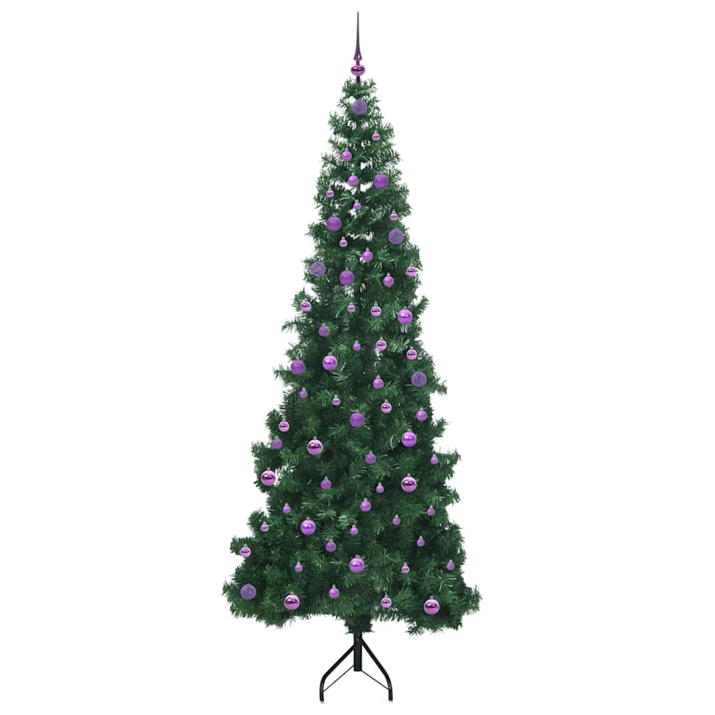 Kampinis dirbtinis Kalėdų medis Žalia 240 cm PVC ir metalas