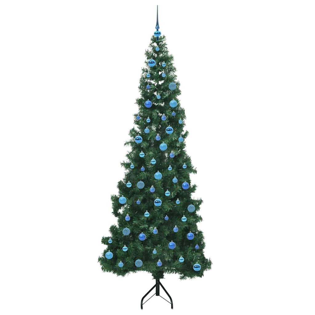 Kampinis dirbtinis Kalėdų medis Žalia 240 cm PVC ir metalas