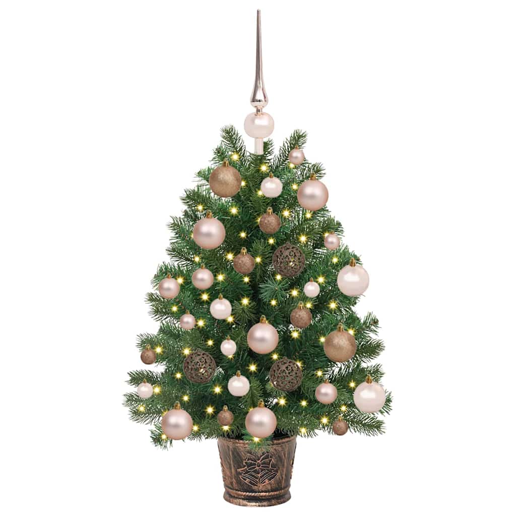 Dirbtinė Kalėdų eglutė su 150 LED s stovu Žalia 75 cm PE ir PVC