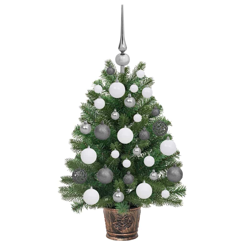 Dirbtinė Kalėdų eglutė su 150 LED s stovu Žalia 75 cm PE ir PVC