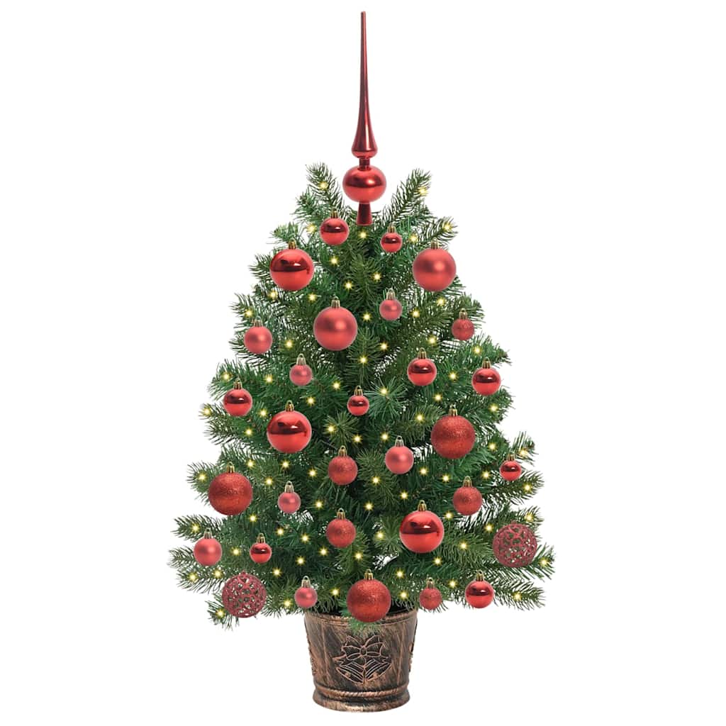 Dirbtinė Kalėdų eglutė su 150 LED s stovu Žalia 75 cm PE ir PVC