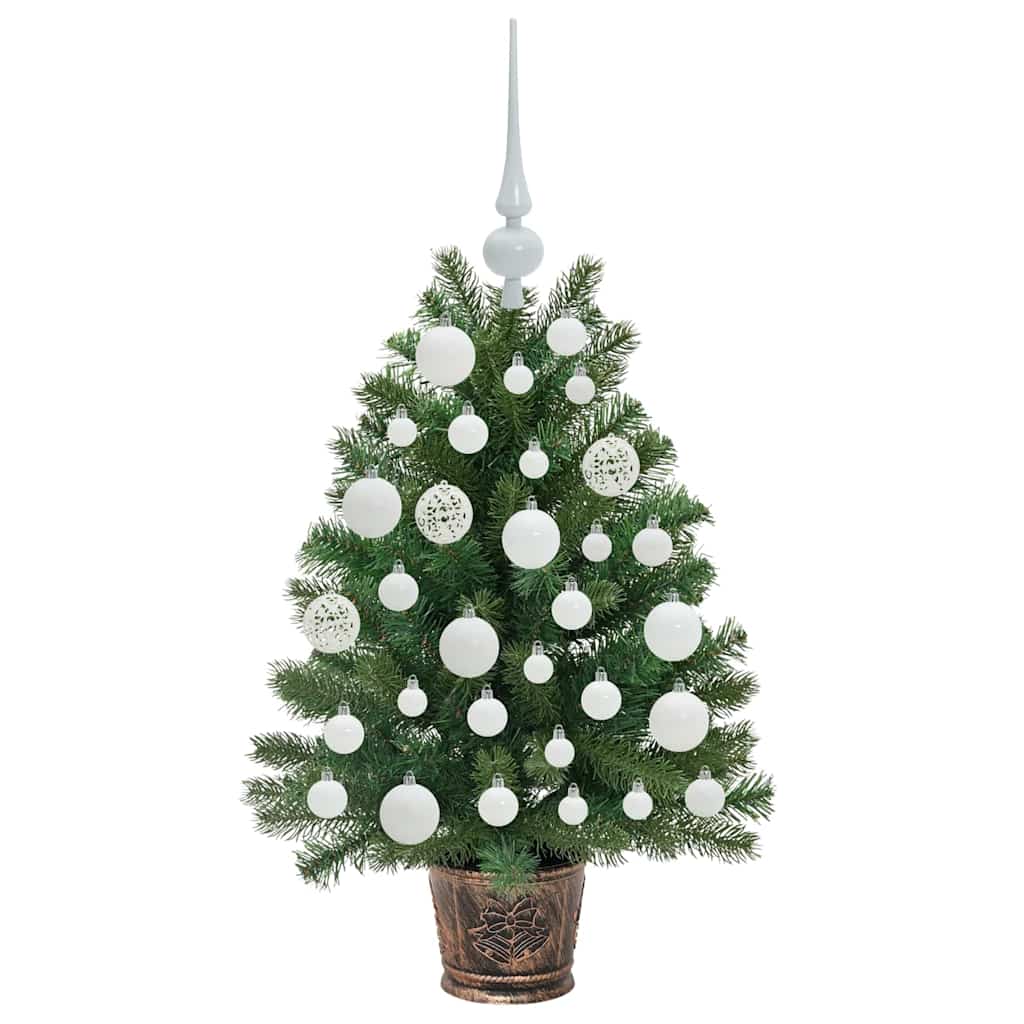 Dirbtinė Kalėdų eglutė su 150 LED s stovu Žalia 75 cm PE ir PVC
