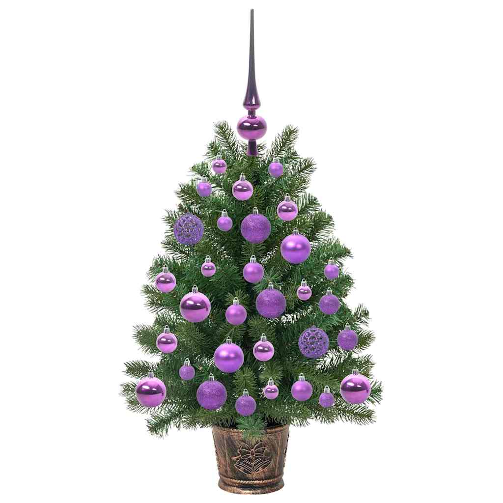 Dirbtinė Kalėdų eglutė su 150 LED s stovu Žalia 75 cm PE ir PVC