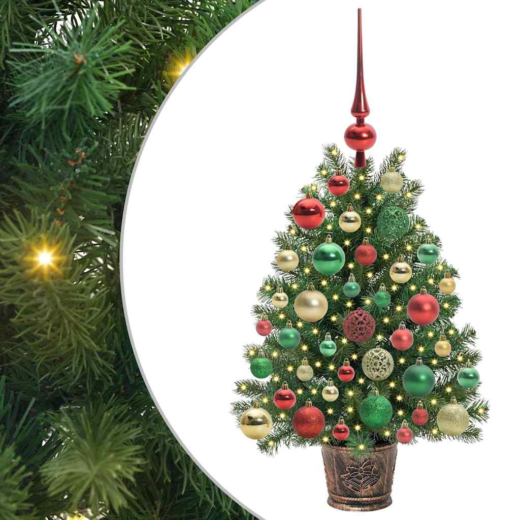 Dirbtinė Kalėdų eglutė su 150 LED s stovu Žalia 75 cm PE ir PVC