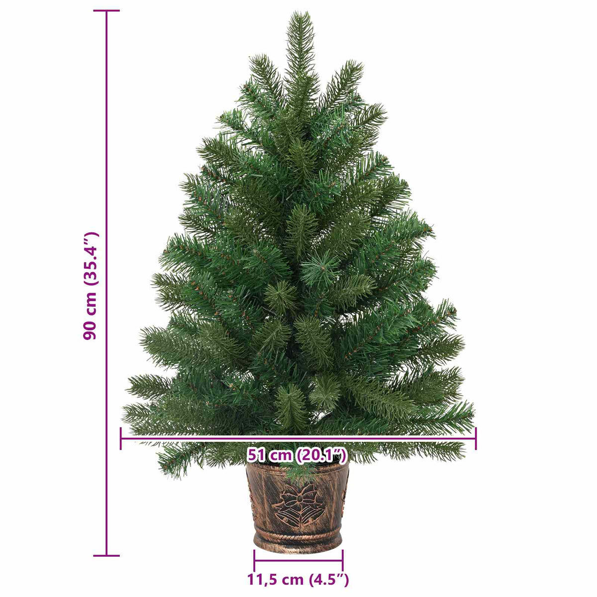 Dirbtinė Kalėdų eglutė su 150 LED s stovu Žalia 95 cm PE ir PVC