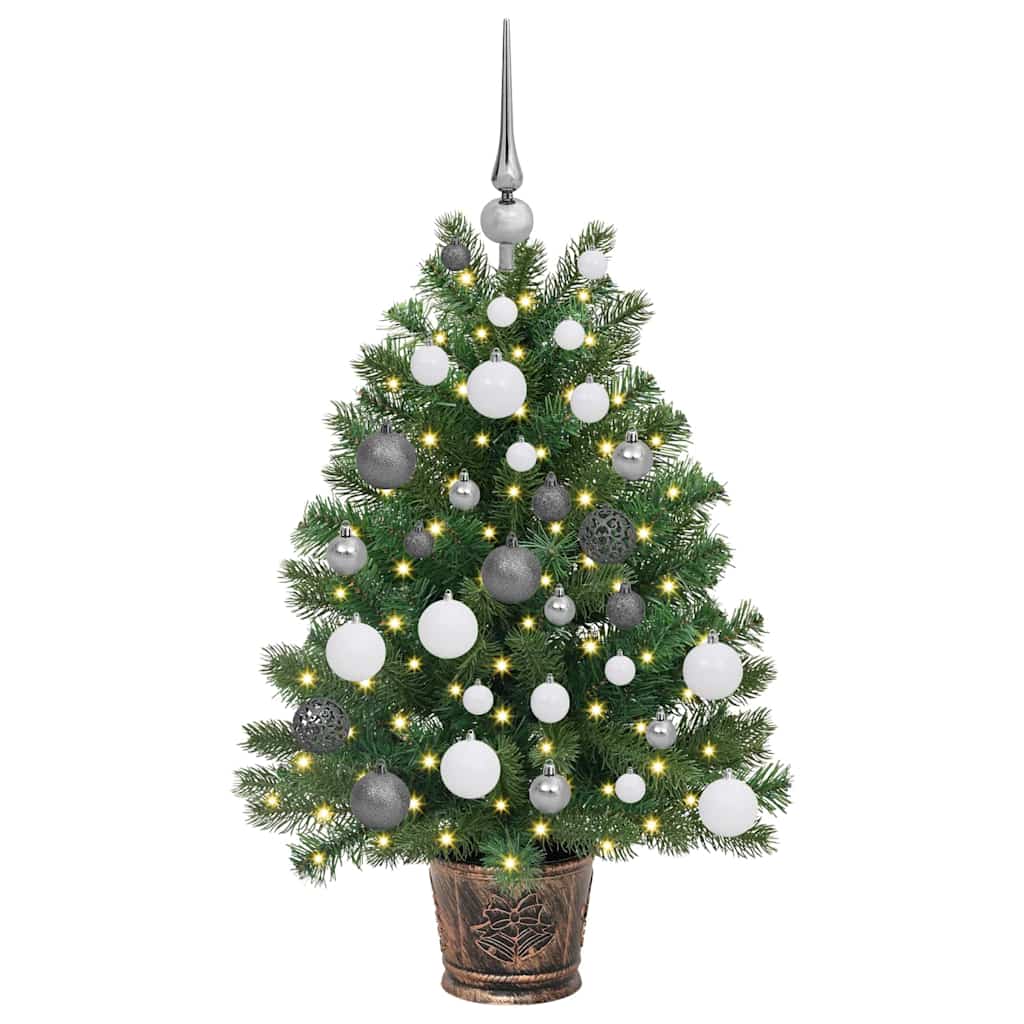 Dirbtinė Kalėdų eglutė su 150 LED s stovu Žalia 95 cm PE ir PVC