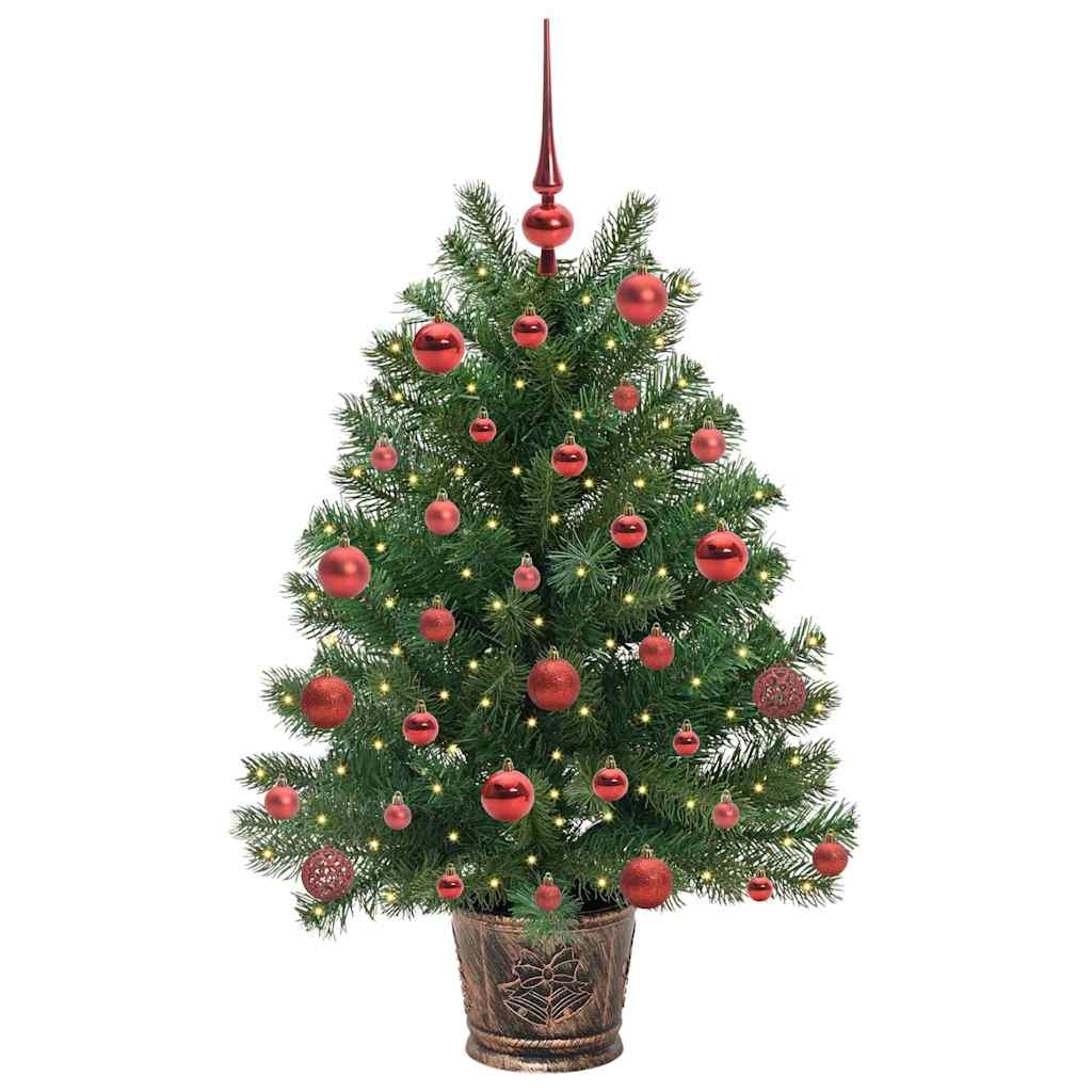 Dirbtinė Kalėdų eglutė su 150 LED s stovu Žalia 95 cm PE ir PVC
