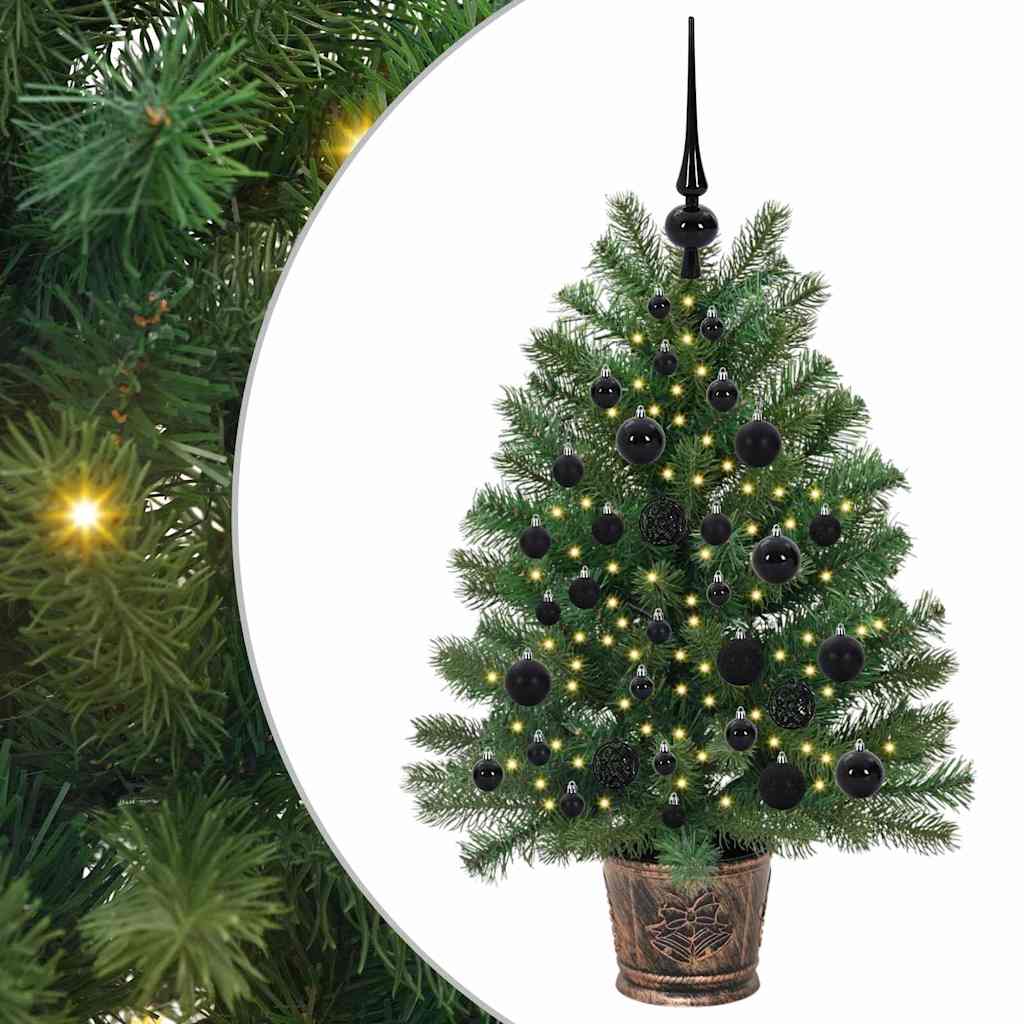 Dirbtinė Kalėdų eglutė su 150 LED s stovu Žalia 95 cm PE ir PVC