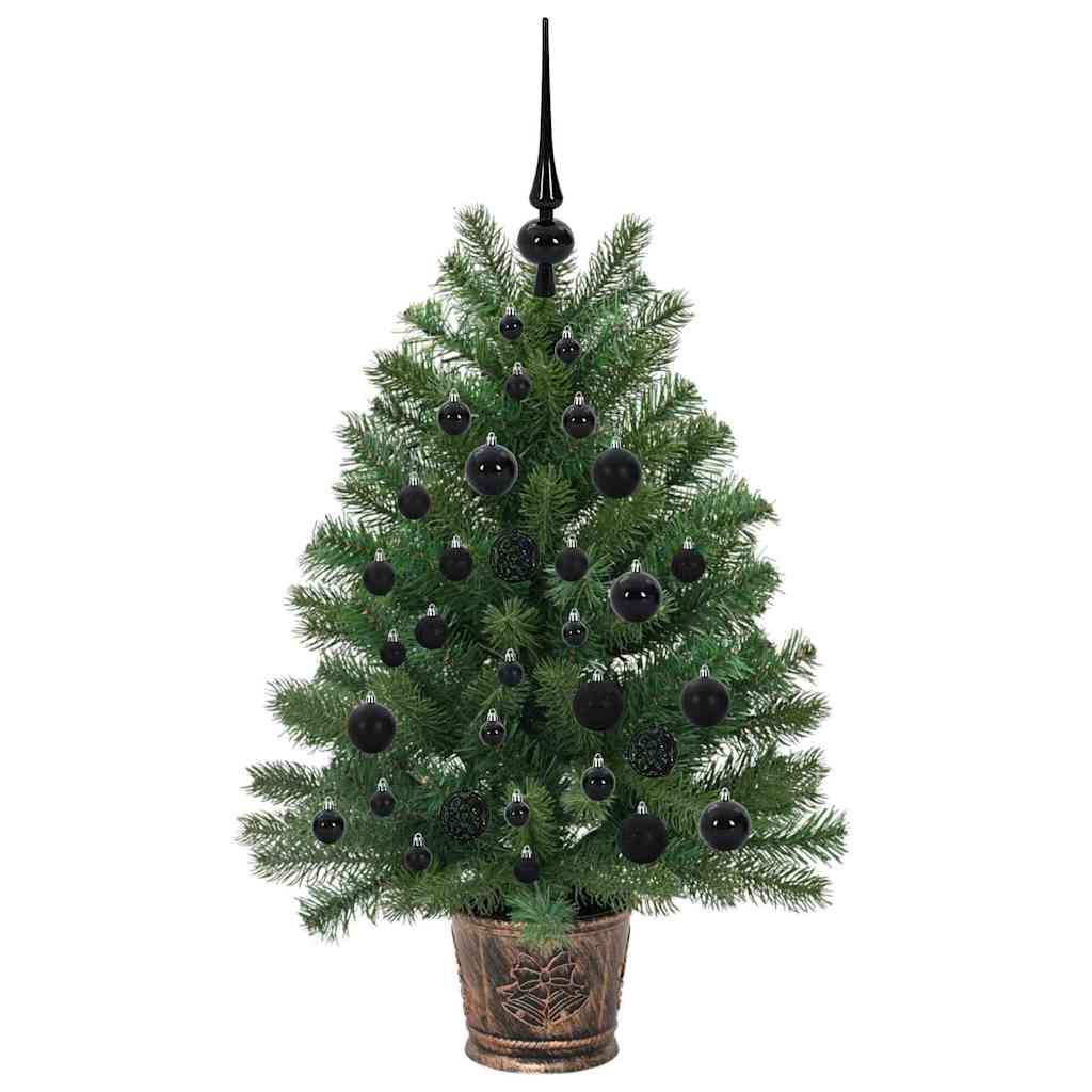 Dirbtinė Kalėdų eglutė su 150 LED s stovu Žalia 95 cm PE ir PVC