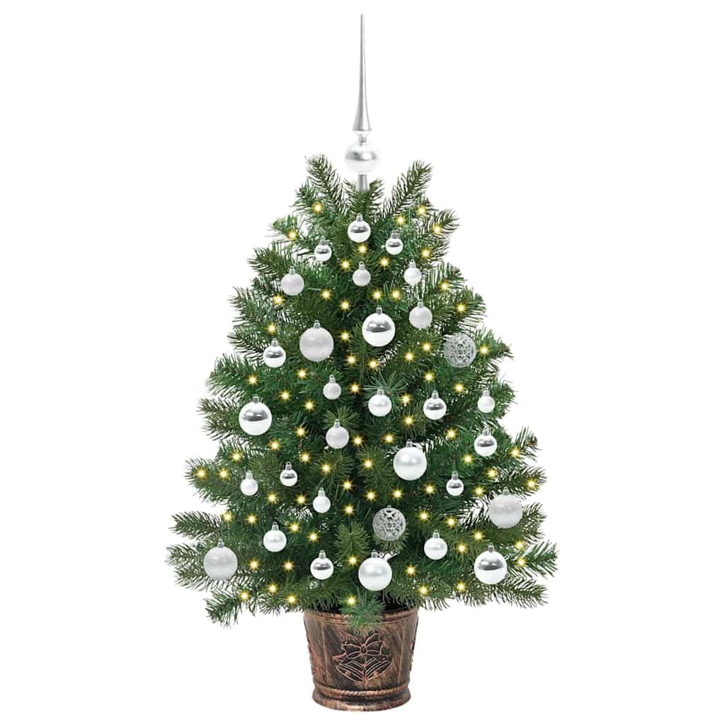 Dirbtinė Kalėdų eglutė su 150 LED s stovu Žalia 95 cm PE ir PVC