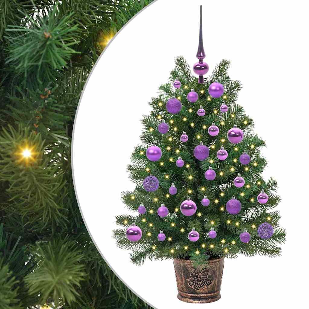 Dirbtinė Kalėdų eglutė su 150 LED s stovu Žalia 95 cm PE ir PVC