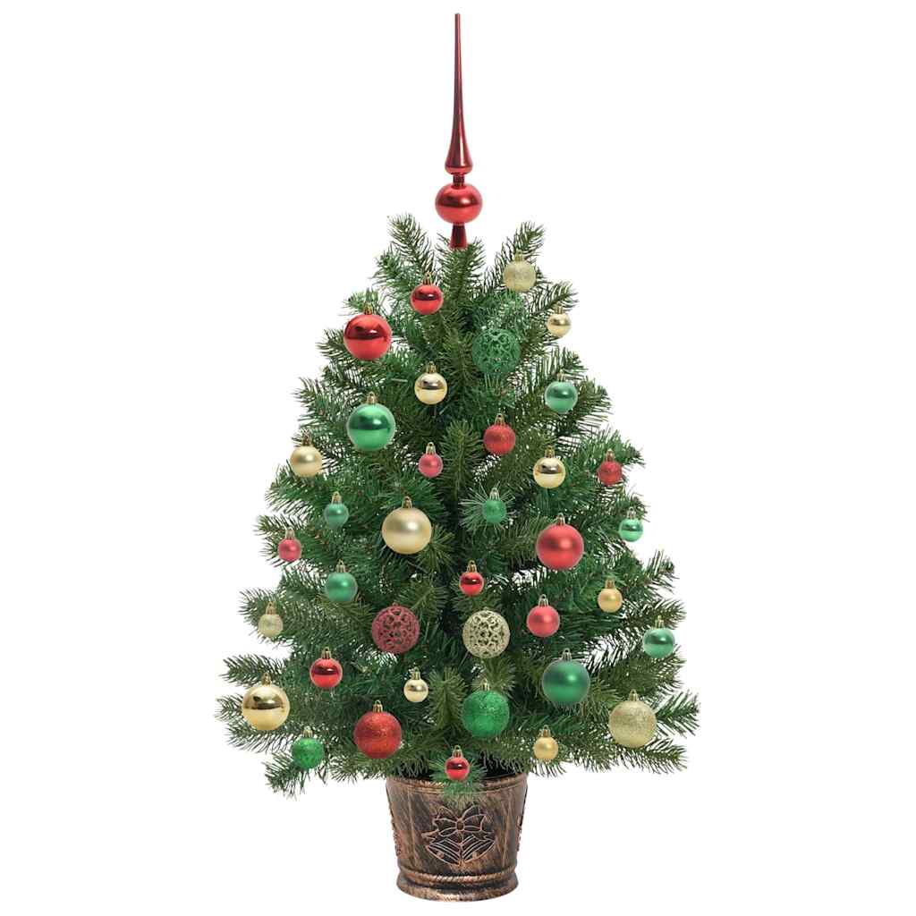 Dirbtinė Kalėdų eglutė su 150 LED s stovu Žalia 95 cm PE ir PVC