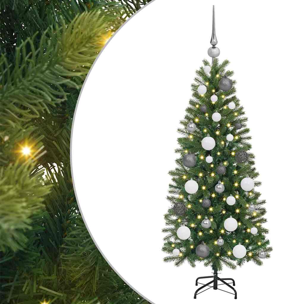 Dirbtinė Kalėdų eglutė su 150 LED Žalia 120 cm PE ir PVC