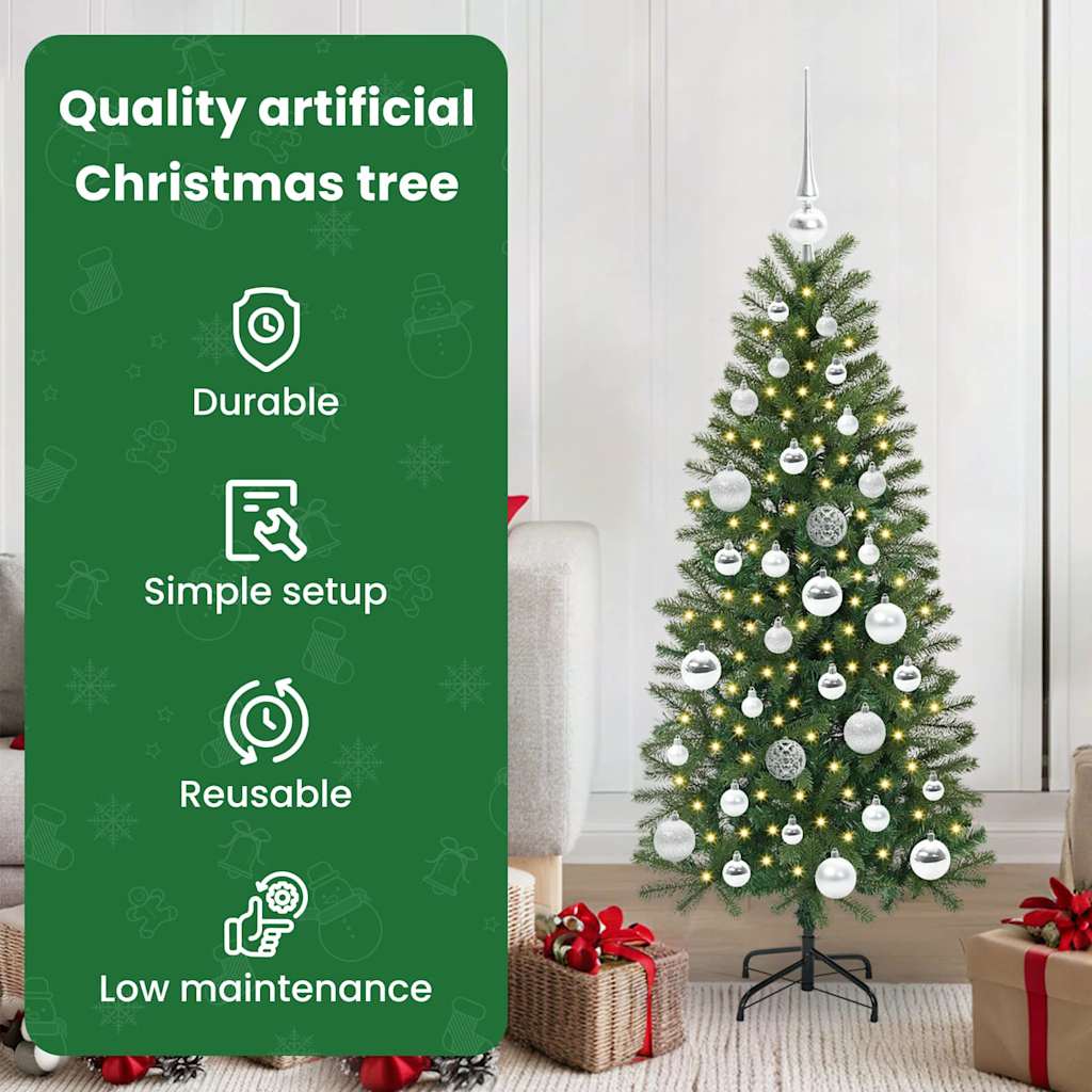 Artificial Christmas Tree with 150 LED Green 120 cm PE and PVC
