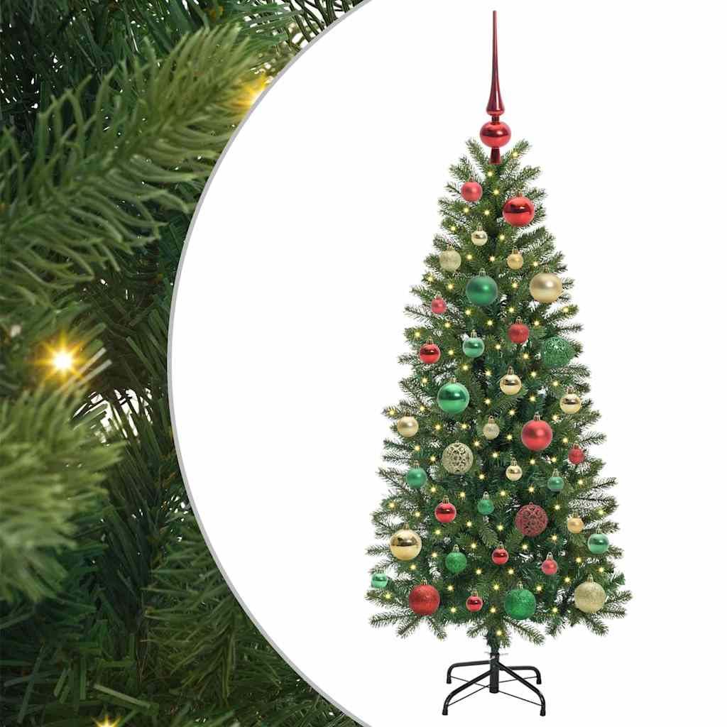 Dirbtinė Kalėdų eglutė su 150 LED Žalia 120 cm PE ir PVC