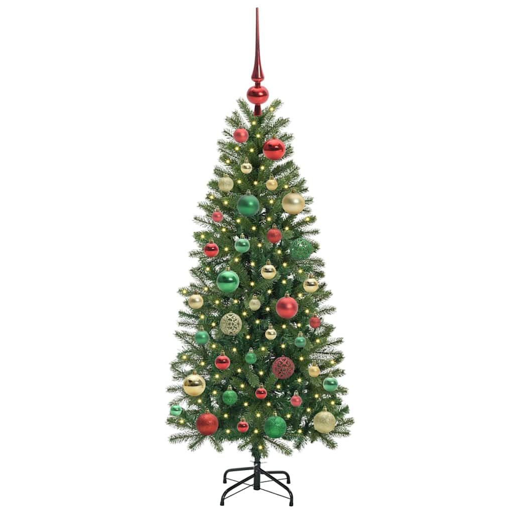 Dirbtinė Kalėdų eglutė su 150 LED Žalia 120 cm PE ir PVC