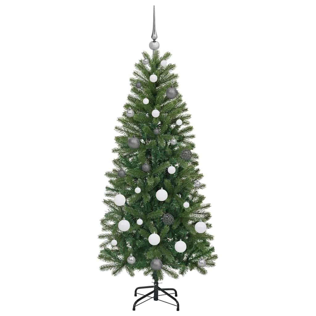 Mākslīgā Ziemassvētku eglīte ar 150 LED gaismiņām Zaļa 150 cm PE un PVC