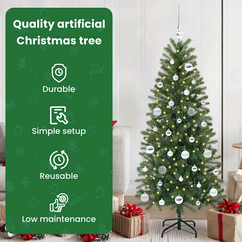 Dirbtinė Kalėdų eglutė su 150 LED Žalia 150 cm PE ir PVC