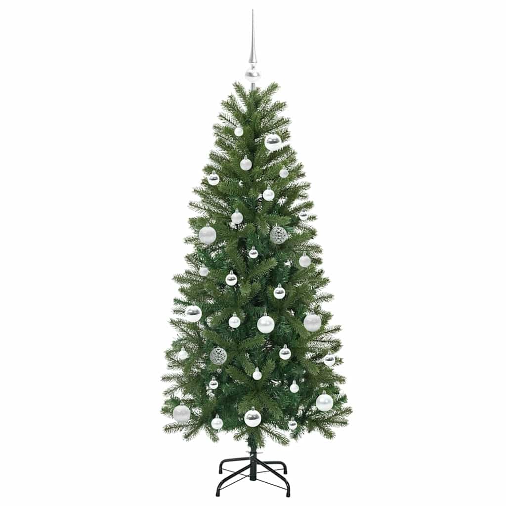 Mākslīgā Ziemassvētku eglīte ar 150 LED gaismiņām Zaļa 150 cm PE un PVC