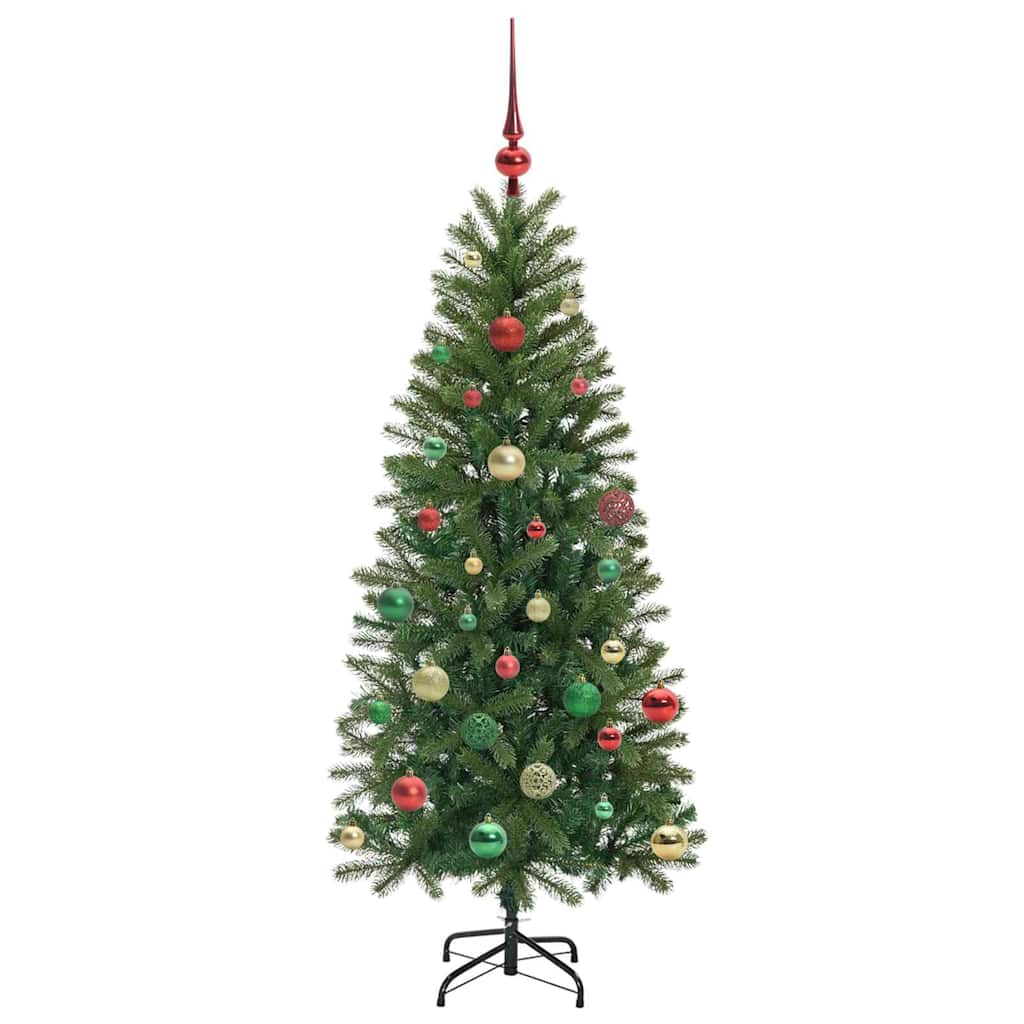 Mākslīgā Ziemassvētku eglīte ar 150 LED, zaļa, 150 cm, PE un PVC