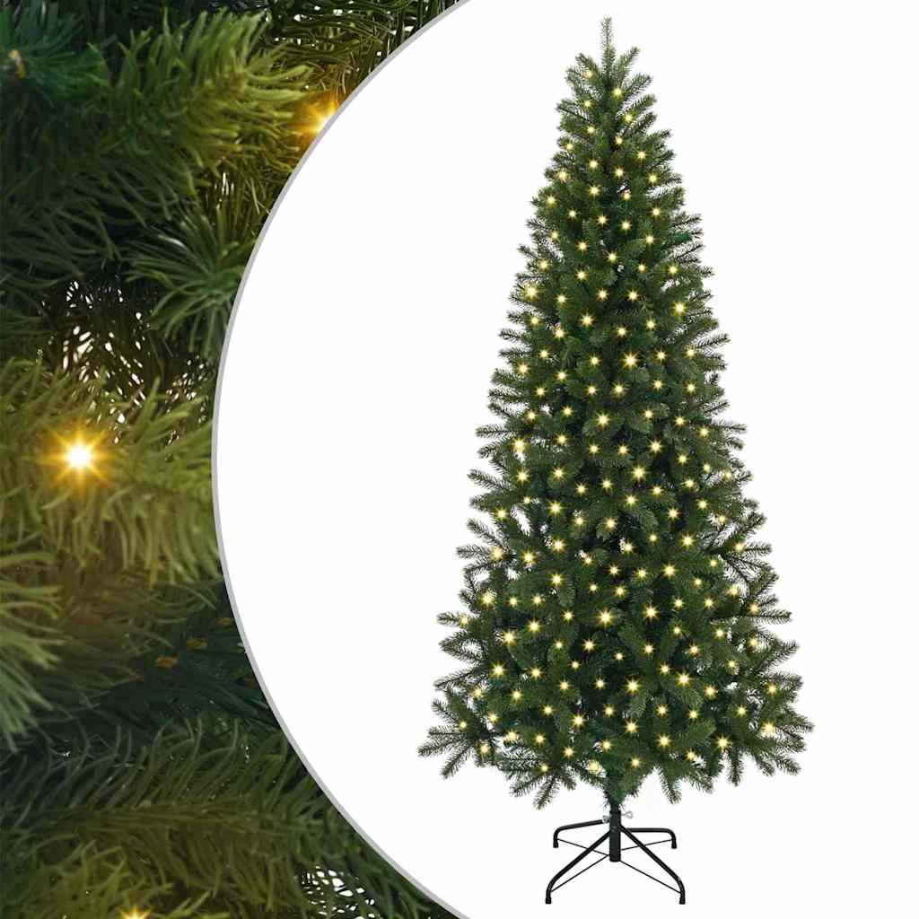 Mākslīgā Ziemassvētku eglīte ar 300 LED, zaļa, 180 cm, PE un PVC
