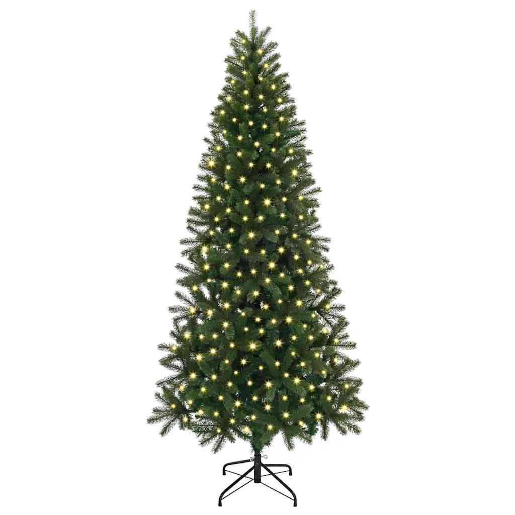 Mākslīgā Ziemassvētku eglīte ar 300 LED, zaļa, 180 cm, PE un PVC
