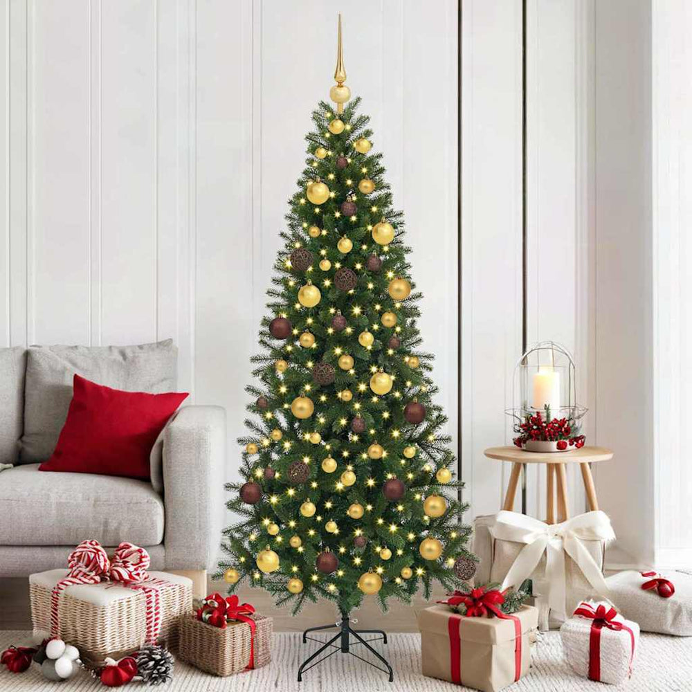 Dirbtinė Kalėdų eglutė su 300 LED Žalia 180 cm PE ir PVC