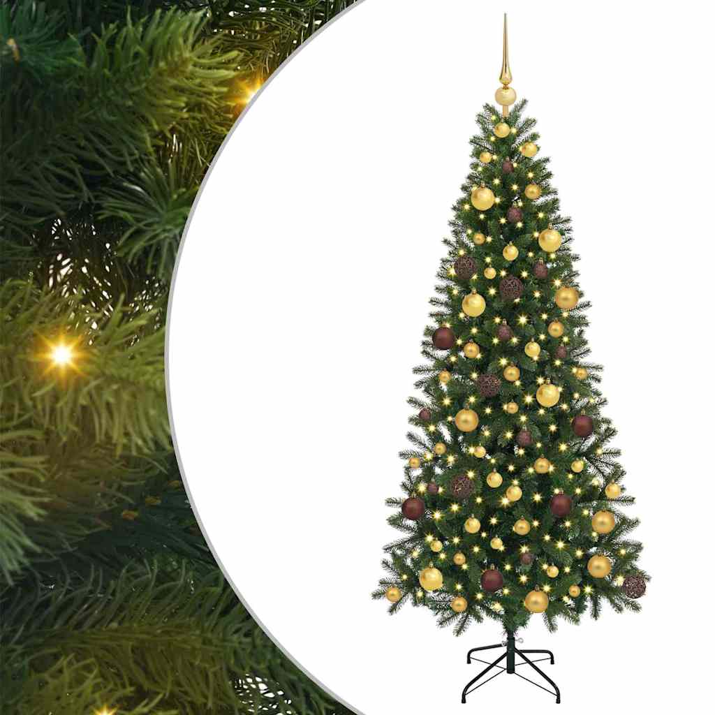 Dirbtinė Kalėdų eglutė su 300 LED Žalia 180 cm PE ir PVC