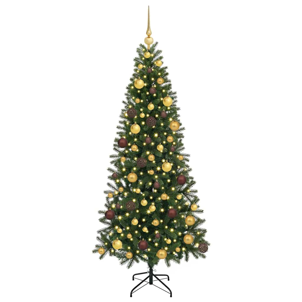 Dirbtinė Kalėdų eglutė su 300 LED Žalia 180 cm PE ir PVC