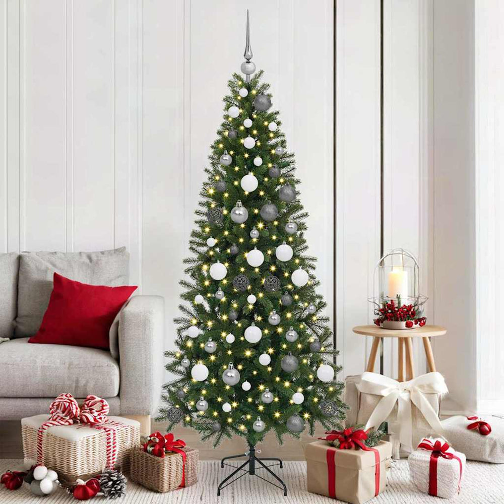 Dirbtinė Kalėdų eglutė su 300 LED Žalia 180 cm PE ir PVC
