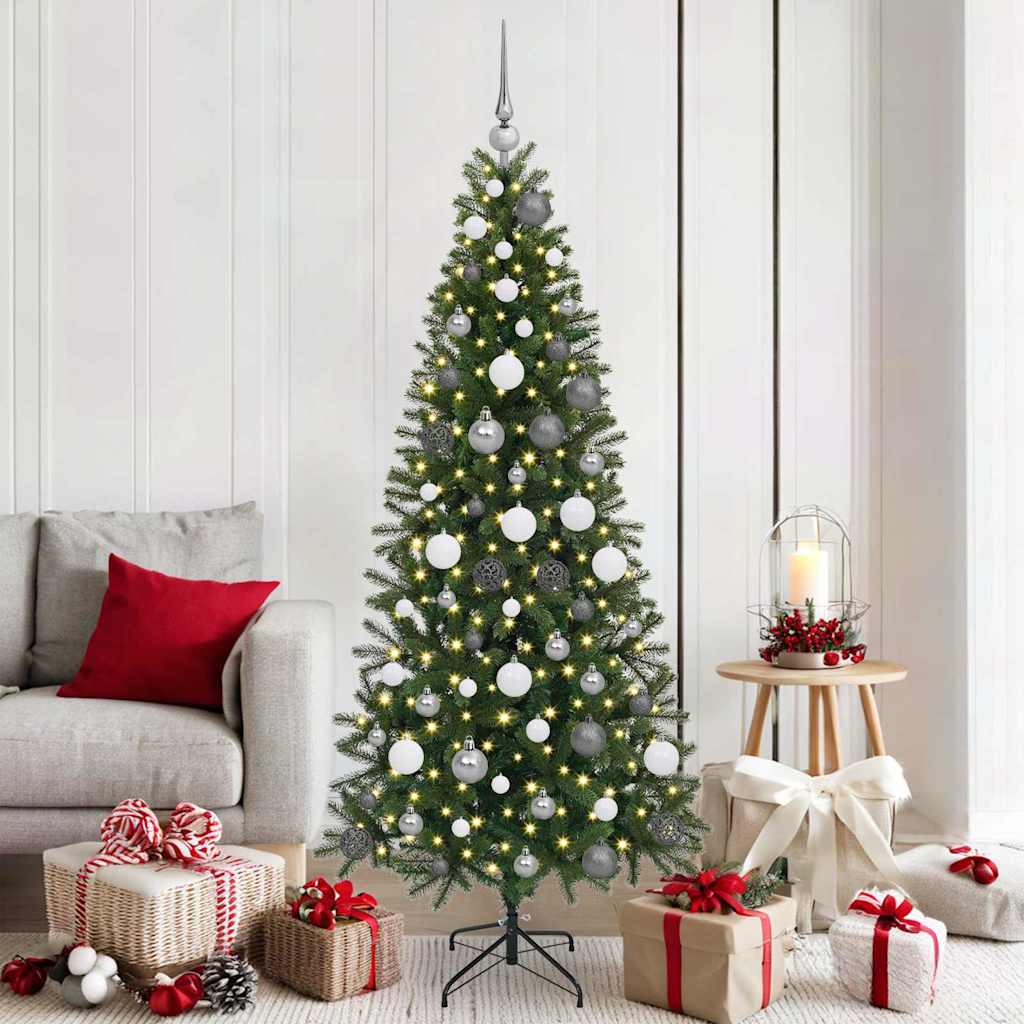 Dirbtinė Kalėdų eglutė su 300 LED Žalia 180 cm PE ir PVC