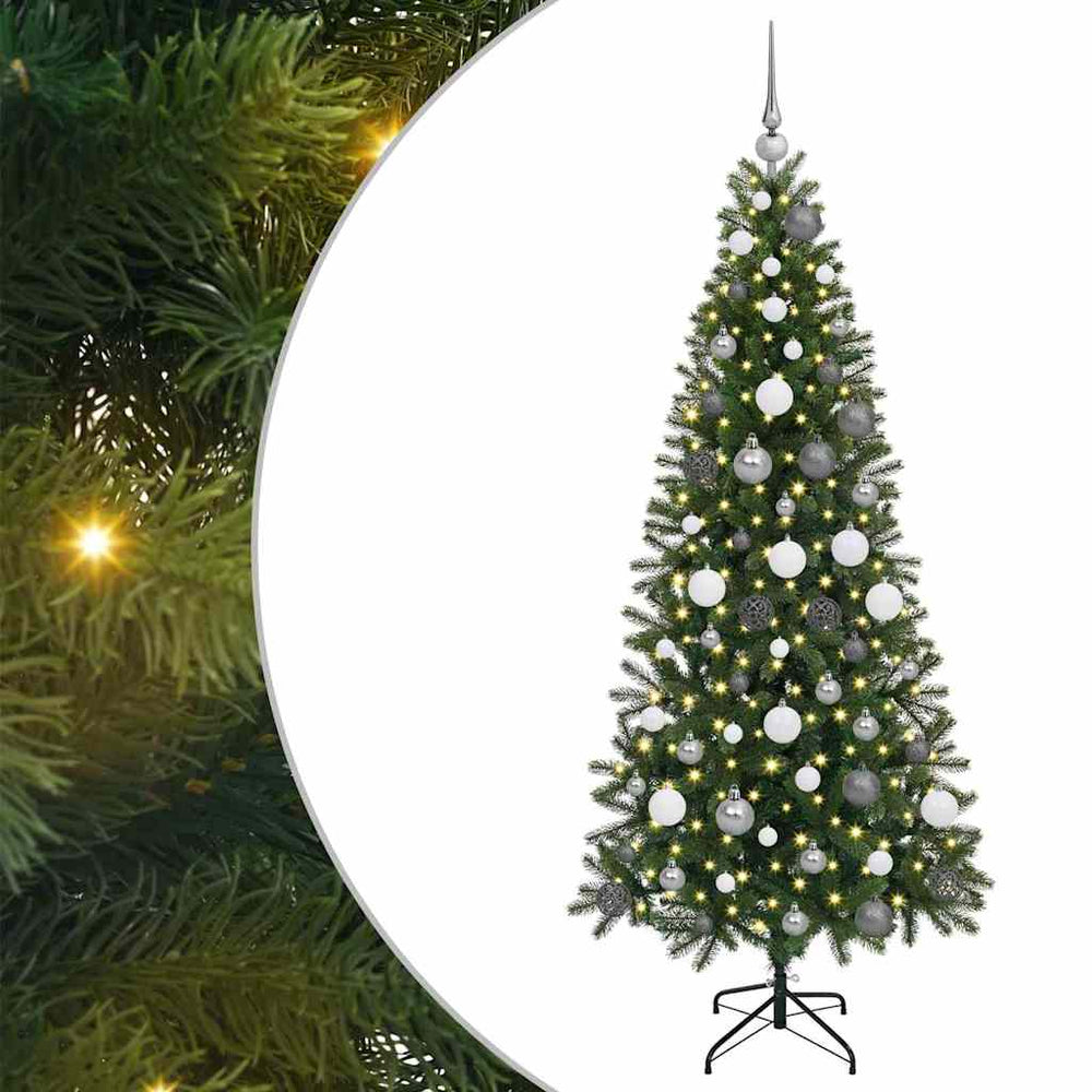 Dirbtinė Kalėdų eglutė su 300 LED Žalia 180 cm PE ir PVC